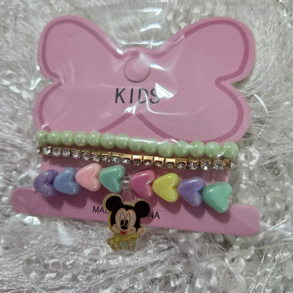 Kids Lot of 12 Minnie Style 3pcs Girl Bracelet Set